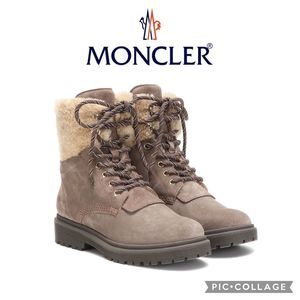 Moncler Patty Shearling ankle combat boots - new